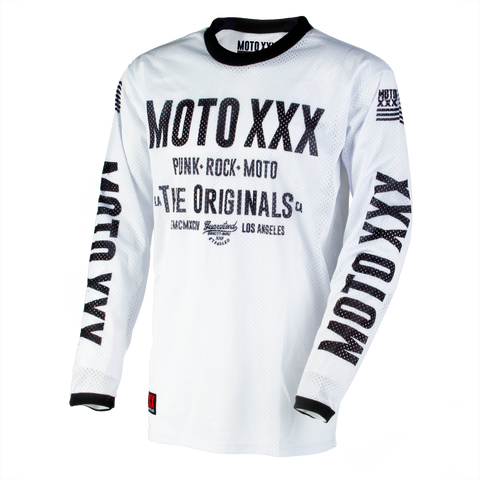 Moto XXX Vented Jersey White